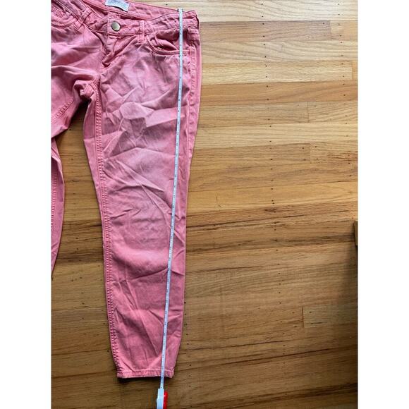 Express Stella Ankle Low Rise Jeans Pink Coral Peach Size 2 Faded - Picture 11 of 11